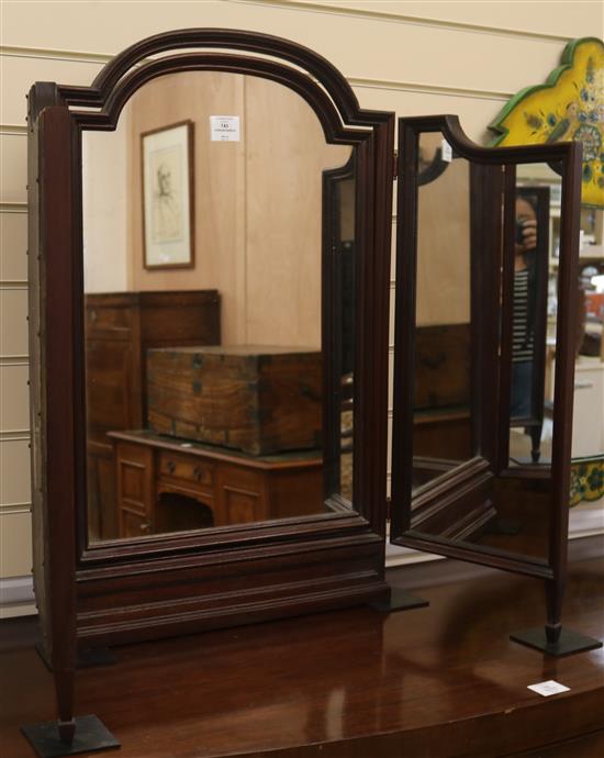 A triple frame dressing mirror, H.78cm